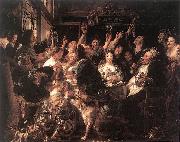 JORDAENS, Jacob The Bean King af oil